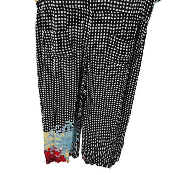 The Kit Gingham Camellia Floral Issa Tie Waist Jumpsuit - Picture 10 of 12